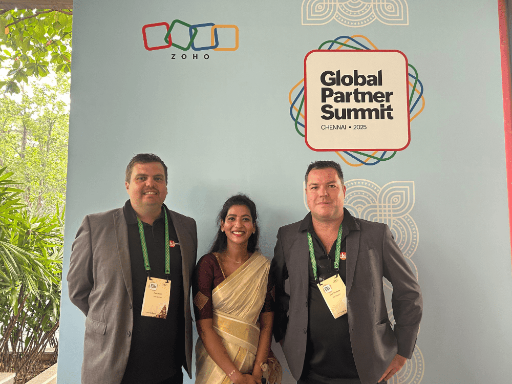 Dean and Paul connecting with Tonia from Zoho