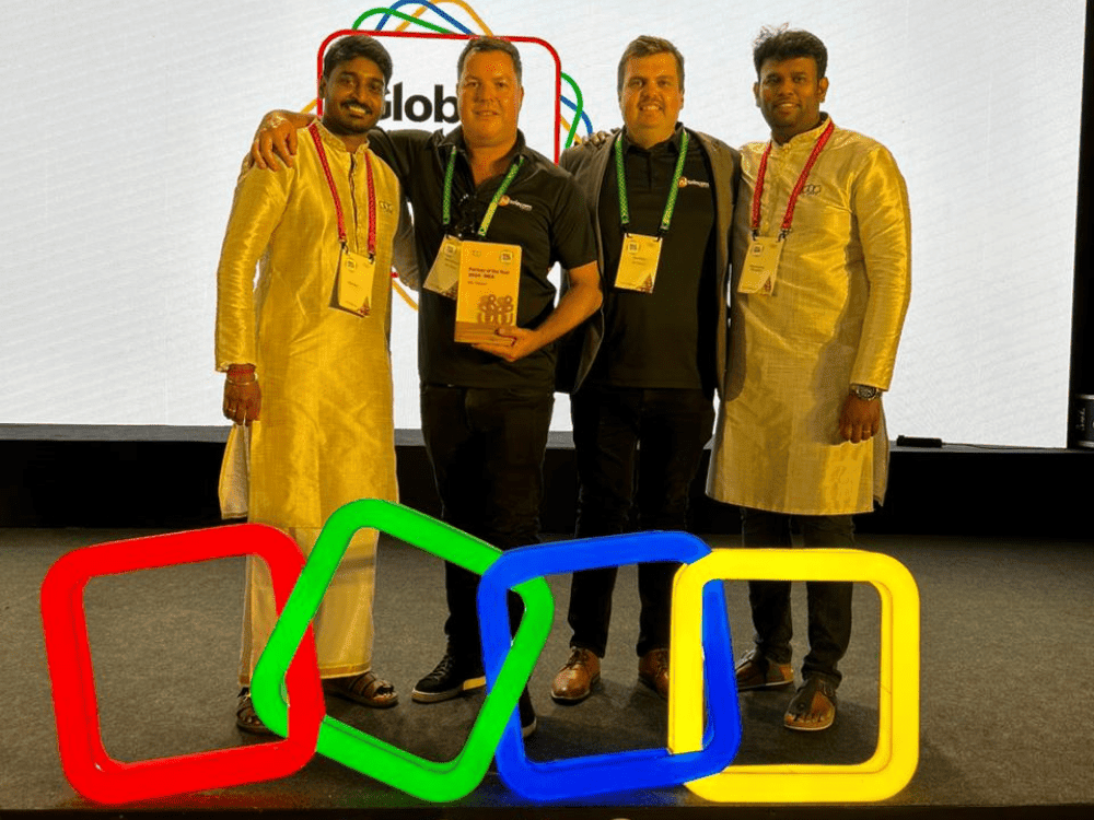 Dean and Paul with Ajeet and Vincent from Zoho