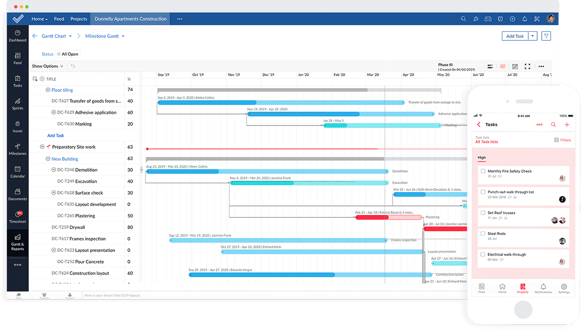 Zoho Projects is a cloud-based project management software that helps teams to efficiently plan, track, collaborate, and achieve project goals.