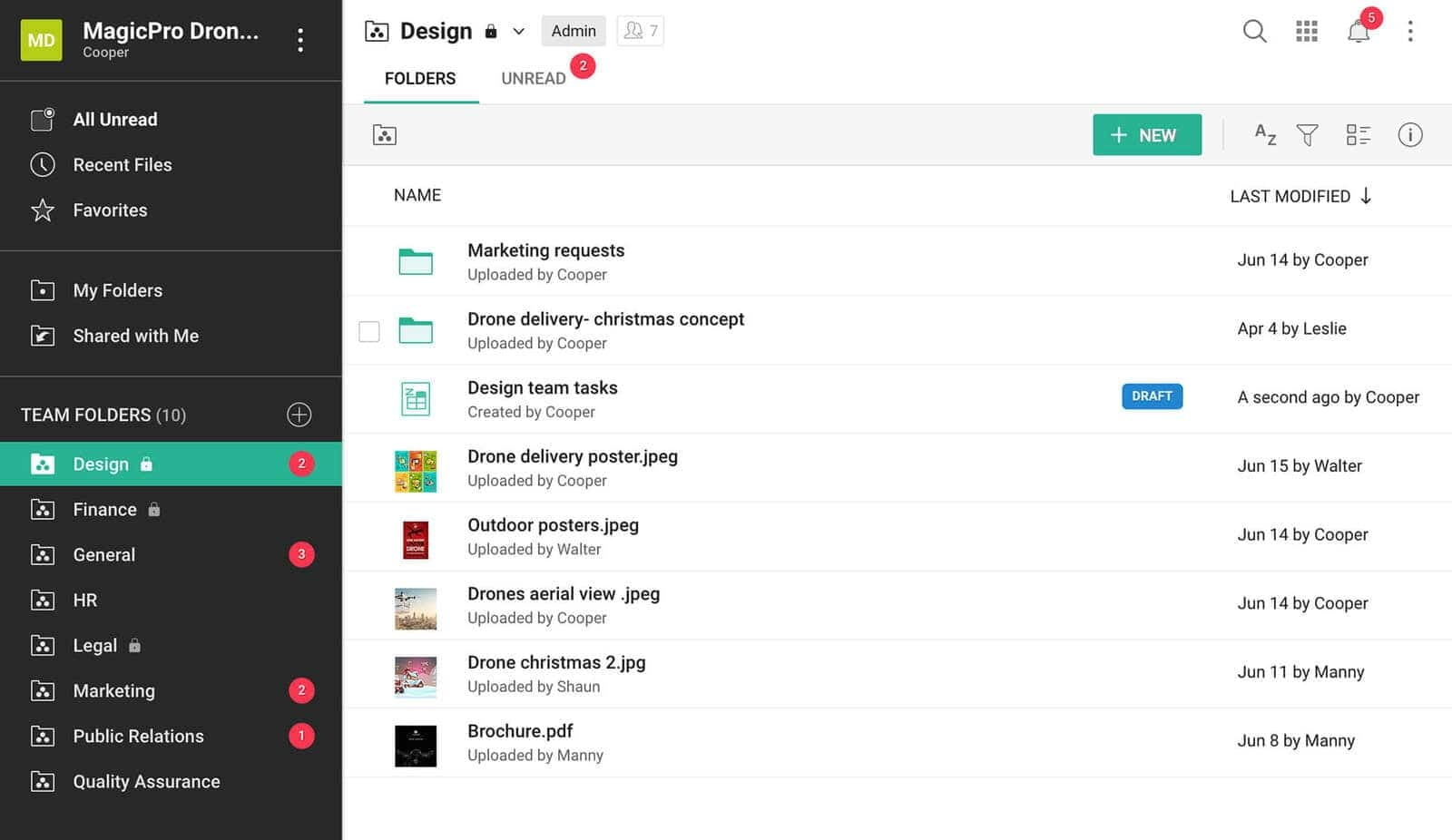 Zoho WorkDrive is a content collaboration platform designed for teams to store, share, manage, and work together on files of any size.