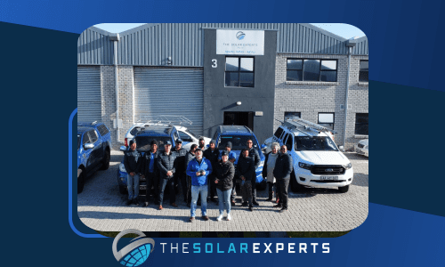 The Solar Experts team outside their headquarters