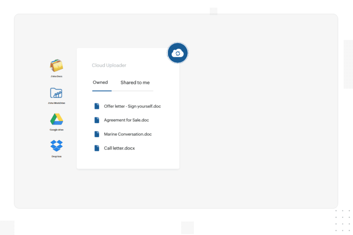 Easily sign documents on any desktop or mobile device with Zoho sign