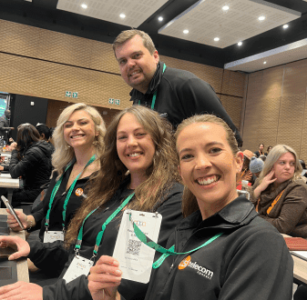 DSL Telecom team members enjoying the energy at Zoholics Cape Town 2025