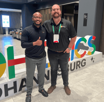 A DSL Telecom team member connecting with one of Zoho's team members