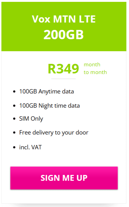 200GB Vox MTN LTE