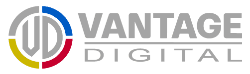 Logo of Vantage Digital, a DSL Telecom Liquid Intelligent Technologies Fibre-To-The Business client.