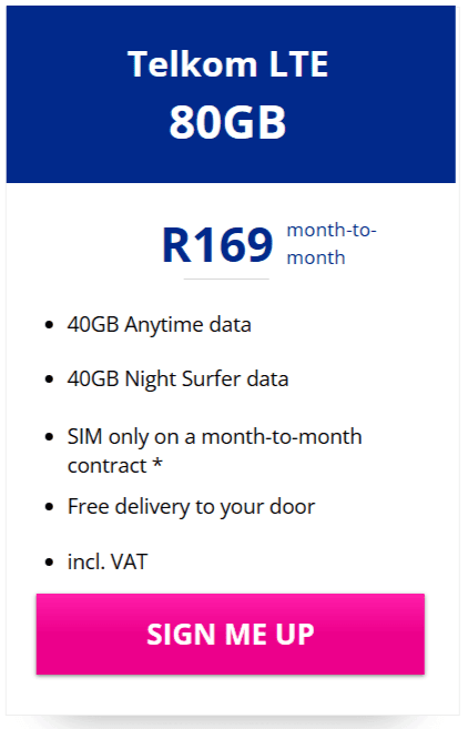 Telkom LTE 80GB Package