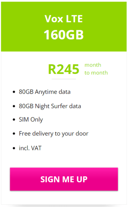 Vox LTE 80GB Package