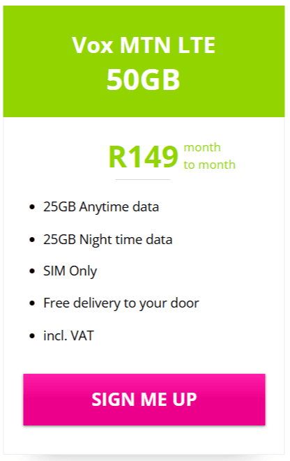 50GB Vox MTN LTE