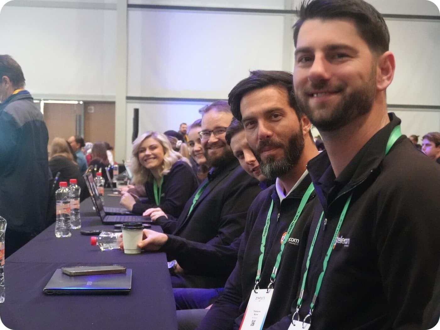 The DSL Telecom team seated together at a session during Zoholics Cape Town 2026