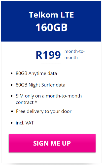 Telkom LTE 160GB Package