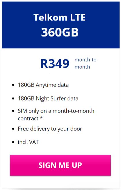 Telkom LTE 360GB Package