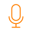 Microphone icon representing crystal-clear HD voice quality on DSL Telecom business VoIP