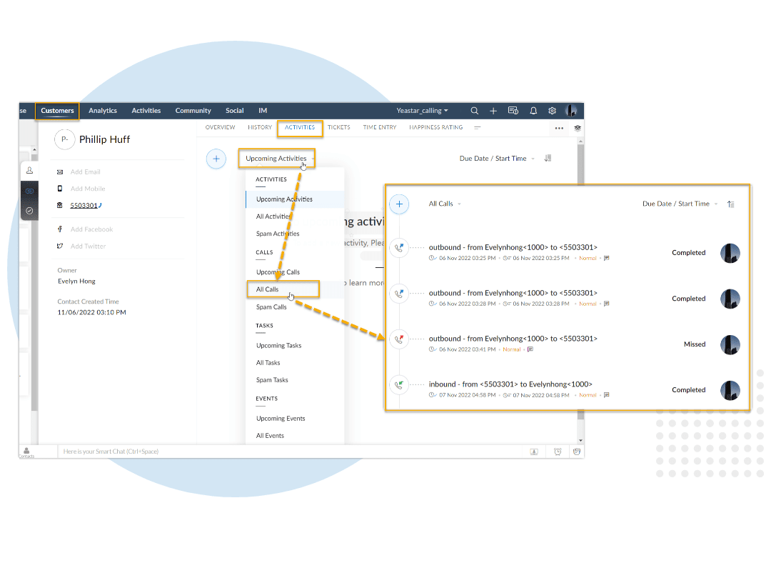 A DSL Telecom Zoho Customer Manager doing administration tasks for a Zoho Customer Success Plan client