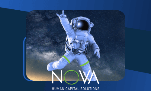 The Nova Human Capital Solutions logo and astronaut image.