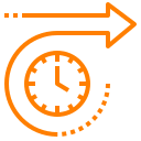 Forward-moving time icon representing fast-paced Stellenbosch roles.