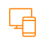 Desktop and smartphone icon showing business VoIP on Yealink desk phones, the Linkus softphone and mobile