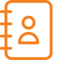 Contact book icon for VoIP number porting and keeping your existing 021, 031 or 087 business number