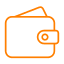 Wallet icon for true per-second billing and up to 50% savings on business VoIP call costs