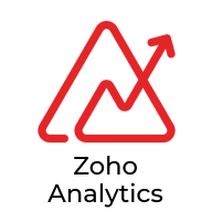 Zoho Analytics logo. DSL Telecom offers data-driven insights via Zoho Analytics.