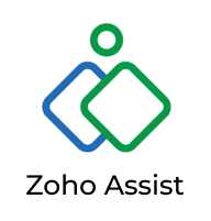 Zoho Assist logo. DSL Telecom provides secure remote support via Zoho Assist.