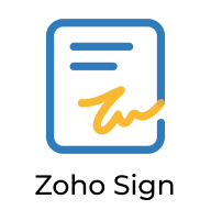 Zoho Sign logo. DSL Telecom enables secure digital document signing with Zoho Sign.