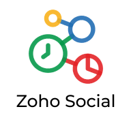Zoho Social logo. DSL Telecom manages and monitors social media channels with Zoho Social.